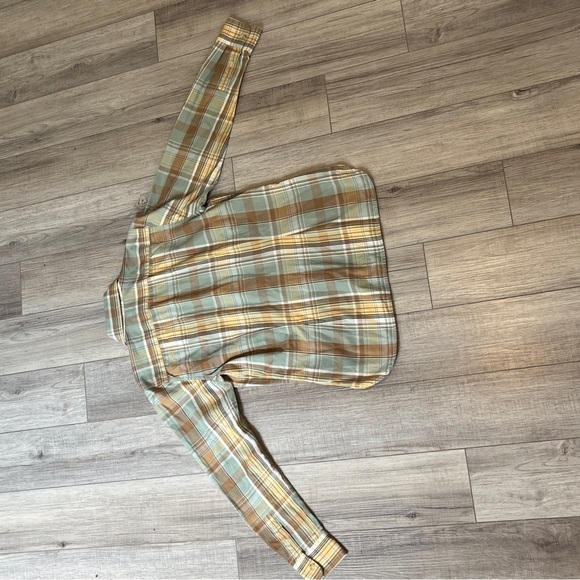 Lauren Ralph Lauren Plaid Flannel Button-Up Green Fall Winter Workwear Festival - Picture 5 of 10